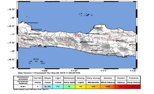 Belasan Sesar Aktif Penyebab Gempa Melintang di Jawa Tengah