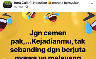 Inikah Postingan Nyinyir Istri Dandim Kendari Soal Wiranto yang Jadi Polemik?