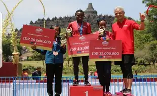 Pelari Kenya Hanya Sisakan 3 Gelar Juara Borobudur Marathon 2019