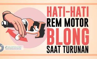 Hati-Hati Rem Motor Matik Blong di Turunan