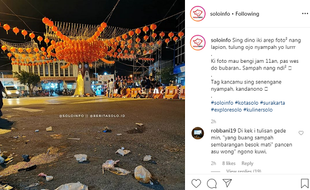 Sampah Pengunjung di Area Lampion Imlek Solo Jadi Sorotan, Minim Tempat Sampah?