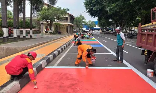 Bakal Lokasi Sentra Kuliner di Alun-Alun Klaten Dicat Warna-Warni