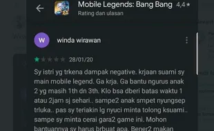 Viral Curhat Istri Penggemar Mobile Legends: Uang Nafkah Buat Beli Diamond