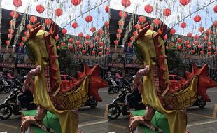 Lampion Shio Kawasan Pasar Gede Dirusak, Lampunya Dicuri