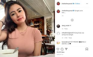 Vitalia Sesha Ditangkap Bersama Laki-Laki di Apartemen