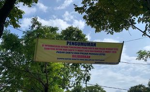 Banyak Pedagang Luar Kota, Pasar Sabtu Minggu Karanganyar Ditutup