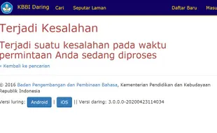 Heboh Arti Mudik & Pulang Kampung Versi Jokowi, Situs KBBI Online Down