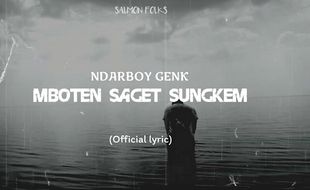 Lirik Lagu Mboten Saged Sungkem - Ndarboy Genk