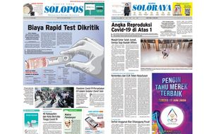 Solopos Hari Ini: Biaya Rapid Test Dikritik