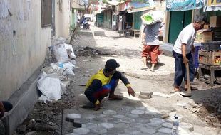 Ditutup Sementara, Pasar Gemolong Sragen Direnovasi