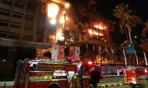 Gedung Utama Terbakar, 5 Pejabat Kejagung Diperiksa Polisi