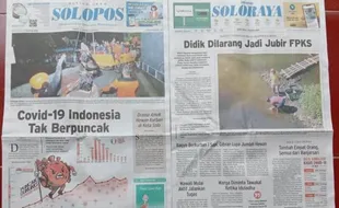 Solopos Hari Ini: Covid-19 Indonesia Tak Berpuncak