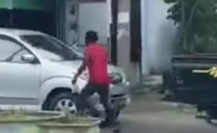 Beringas! ODGJ di Lhokseumawe Ngamuk Bawa Parang