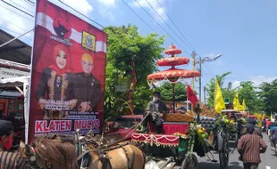 Senang Paslon Mulyo Mendaftar ke KPU Klaten Naik Kereta Kencana, Pemilik Tak Tarik Biaya