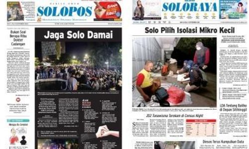 Solopos Hari Ini: Jaga Solo Damai