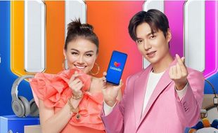 Lee Min Ho Tampil Bareng Agnez Mo untuk Lazada