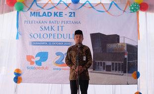 Milad 21 Tahun, Solopeduli Bangun Gedung SMK Gratis untuk Dhuafa