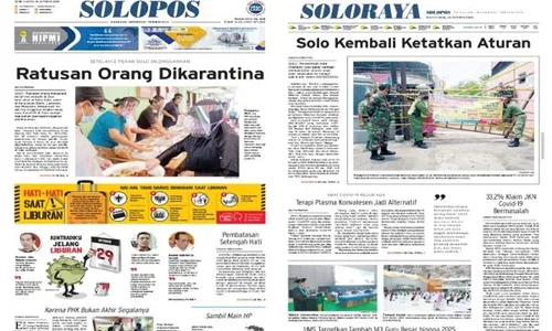 Solopos Hari Ini: Ratusan Orang Dikarantina