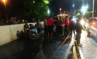 Tabrak Pembatas Jalan Flyover Manahan, Warga Boyolali Patah Kaki