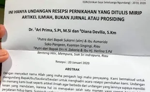 Mirip Jurnal Ilmiah, Desain Undangan Pernikahan Ini Viral