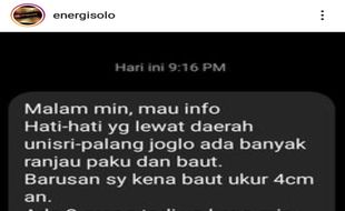 Ada Info Ranjau Paku dan Baut di Palang Joglo, Ini Kata Kapolresta Solo