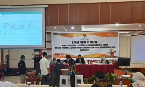 Rapat Pleno KPU Sukoharjo: Rekapitulasi Penghitungan Suara Kecamatan Baki Hujan Interupsi, Kenapa?