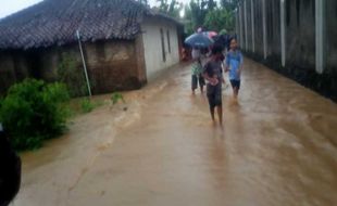 Kali Ranjing Meluap, Banjir Rendam 4 Desa Di Polokarto Sukoharjo