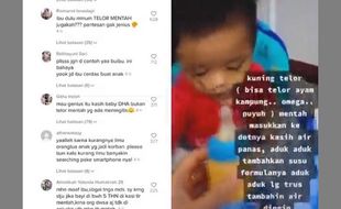 Viral Ibu Beri Campuran Susu dan Telur Mentah ke Bayi