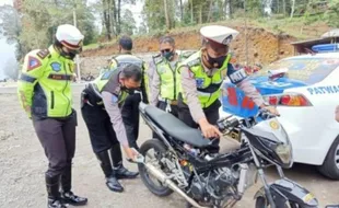 Akhir Tahun, Polres Karanganyar Gencarkan Razia Knalpot Brong