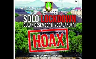 Beredar Info Solo Lockdown Desember-Januari, Satgas Covid-19: Hoaks!