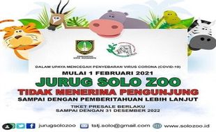 Bonbin Jurug Solo Tak Terima Wisatawan Mulai 1 Februari 2021