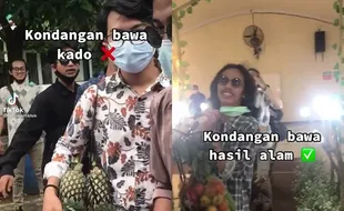 Kelewat Heboh, Orang Ini Bawa Kado Buah Ke Pernikahan Teman