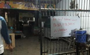 Pasar Jaten Tutup Selama Jateng di Rumah Saja, Ternyata 2 Pedagang Positif Covid-19