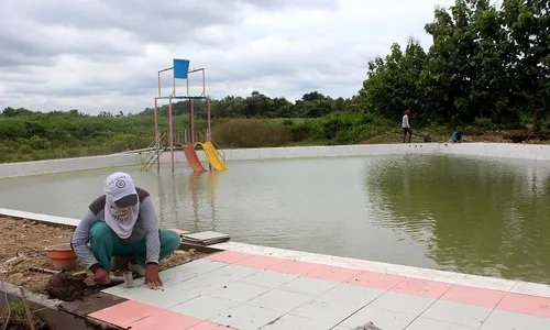 Amazing! Bekas Tambang Pasir di Karangmalang Sragen Disulap Jadi Wisata Air