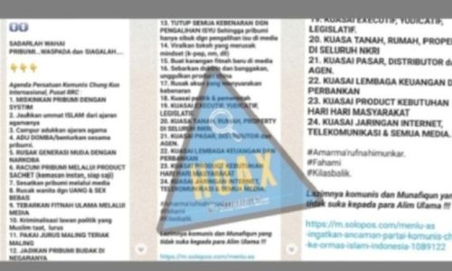 Hoax! Pesan Berantai "Agenda Komunis Internasional RRC" Catut Berita Solopos.com