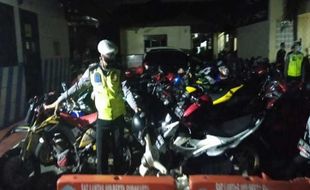 50-an Sepeda Motor Berknalpot Brong di Klaten Disita Polisi