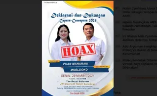 Muncul Deklarasi Puan Maharani-Moldoko untuk Pilpres 2024, Polisi Pastikan Hoaks