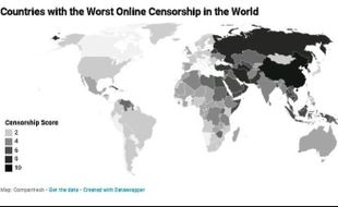 Inilah 10 Negara dengan Sensor Online Terketat