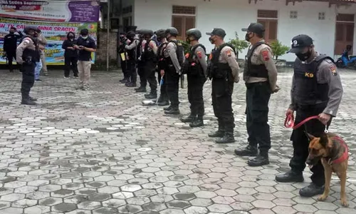 380 Personel Polres Diterjunkan Untuk Pengamanan Gereja di Sragen