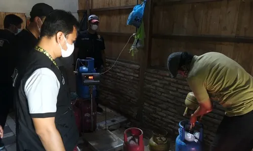 Polres Grobogan Gerebeg Gudang Pengoplos Gas Elpiji