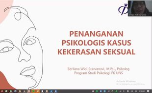 Dosen Psikologi UNS Paparkan Bantuan Psikologis Pada Kekerasan Seksual