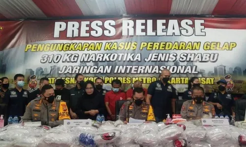 Bravo! Polres Jakarta Pusat Ungkap 310 Kg Sabu Asal Iran