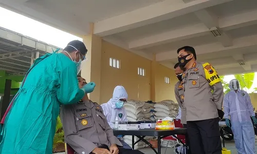 Tak Ingin Kecolongan, 292 Anggota Polres Grobogan Jalani Swab Antigen