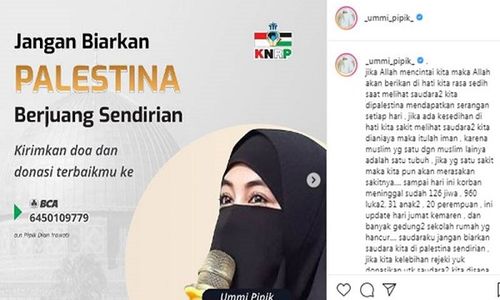 Terkait Penipuan Penggalangan Dana Palestina, Ini Pengalaman Umi Pipik