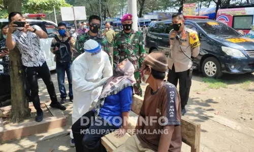 Pedagang Pantai Widuri Pemalang Jalani Rapid Test