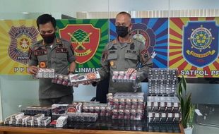 Ratusan Rokok Bodong Diamankan Satpol PP Sukoharjo