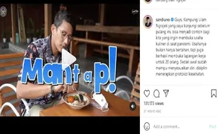 Sandiaga Uno Sempatkan Mampir di Tempat Kuliner Unik Ini