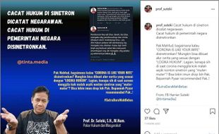 Mahfud MD yang Kritik Ikatan Cinta, Pakar Hukum Undip: Saat Corona Menggila Kok Malah Asik Nonton Sinetron