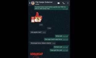 Wali Kota Solo Gibran Positif Corona, Gubernur Ganjar: Semangat Terus, Makan Vitamin!