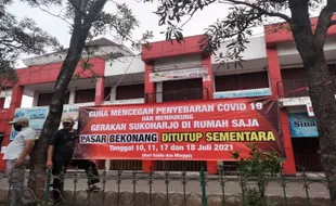 Gerakan di Rumah Saja, Seluruh Pasar hingga Minimarket Sukoharjo Ditutup